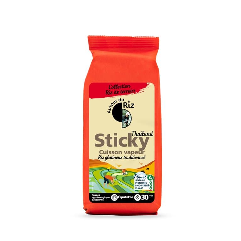 Sticky Rice cuisson vapeur commerce équitable, Autour du Riz, 500 g*