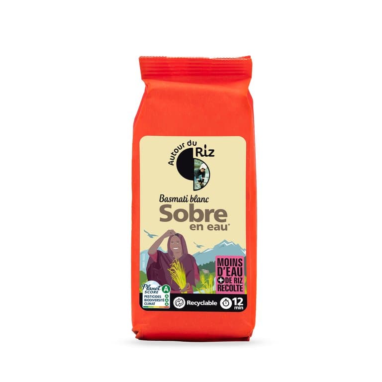Riz basmati blanc sobre en eau commerce équitable, Autour du Riz, 400 g*