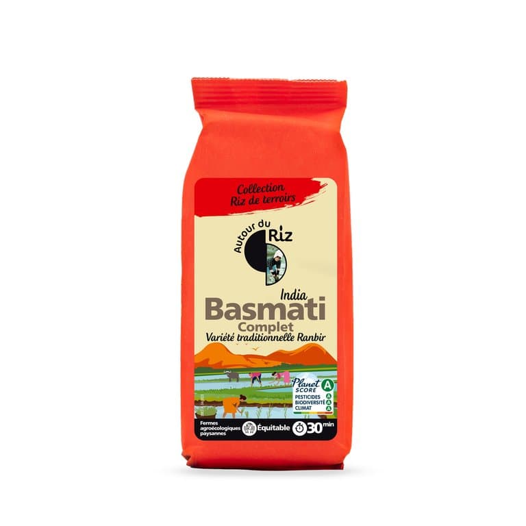 Riz basmati complet commerce équitable, Autour du Riz, 500 g*