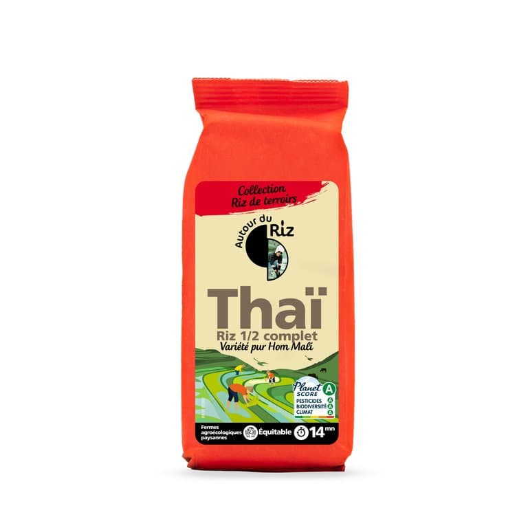 Riz thaï 1/2 complet commerce équitable, Autour du Riz, 500 g*