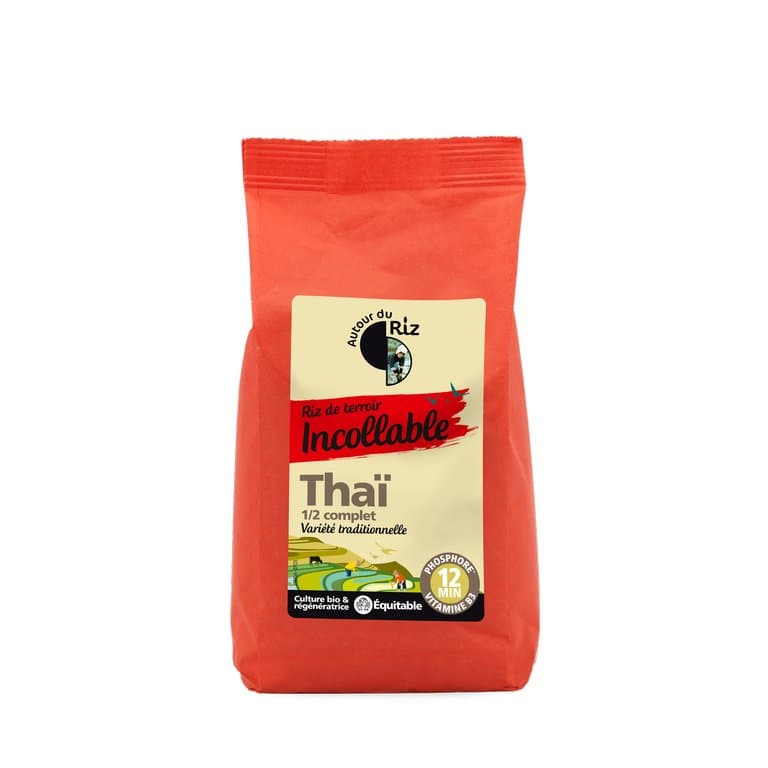 Riz thaï 1/2 complet étuvé cuisson 12', Autour du Riz, 500 g*