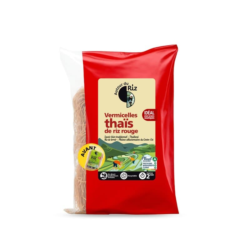 Vermicelles de riz thaï rouge, Autour du Riz, 240 g*