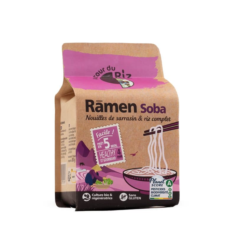 Ramen Soba sarrasin & riz complet, Autour du Riz, 280 g*