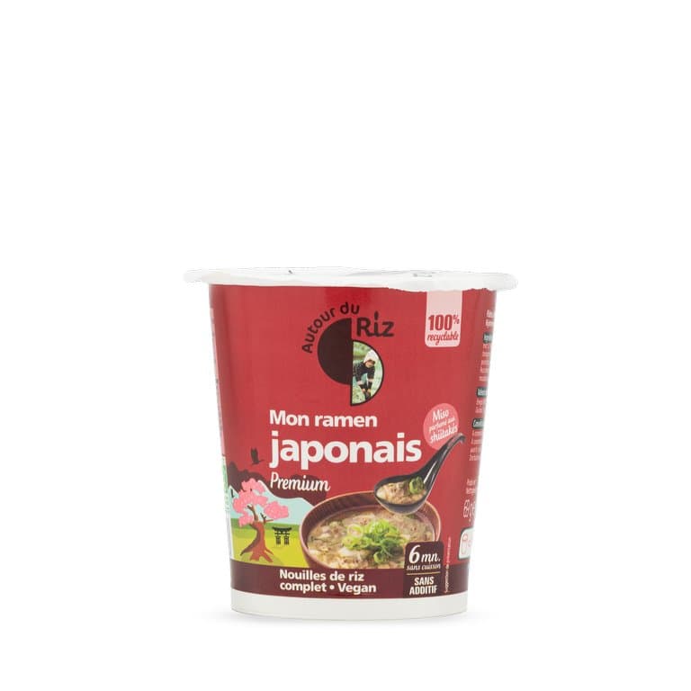 Mon Ramen Japonais Cup Veggie Premium, Autour du Riz, 69 g*