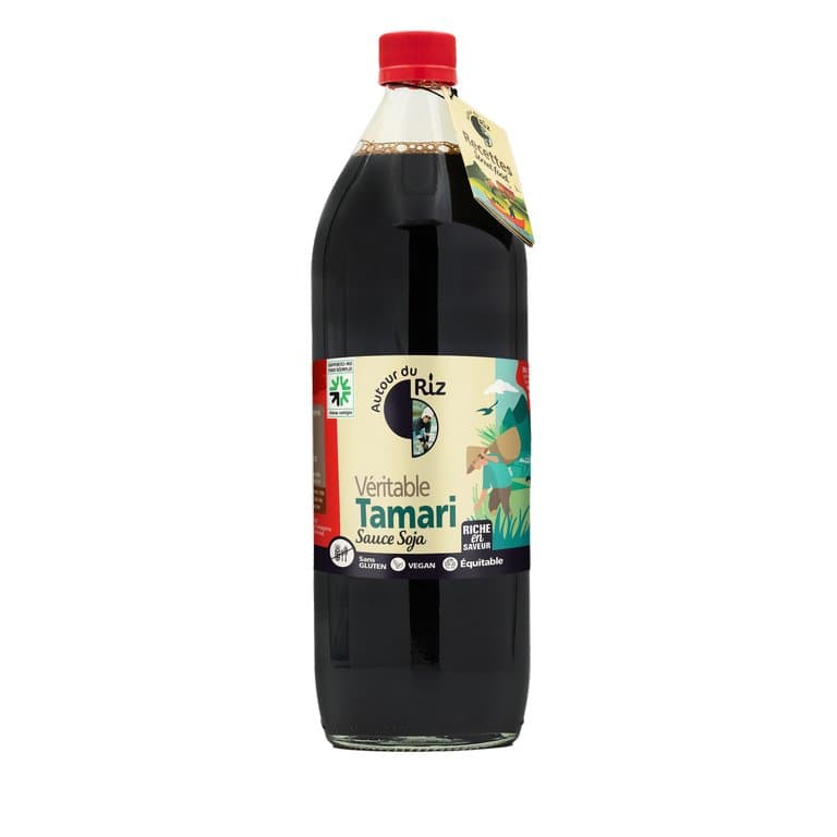 Sauce soja Tamari réemployable commerce équitable, Autour du Riz, 1l*