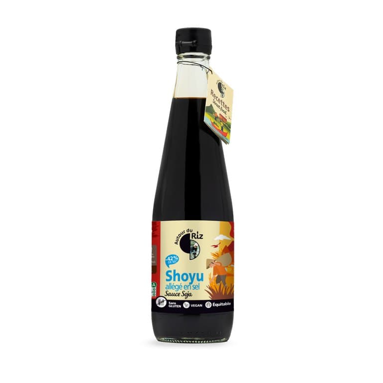 Shoyu sauce soja allégée en sel commerce équitable, Autour du Riz, 600 ml*