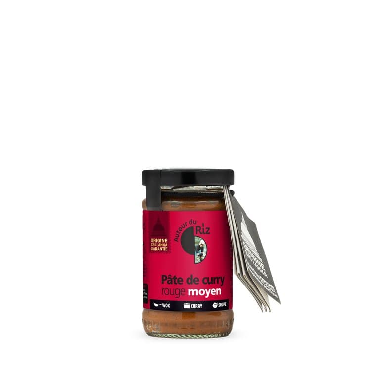 Pâte de curry rouge moyen, Autour du Riz, 100 g*