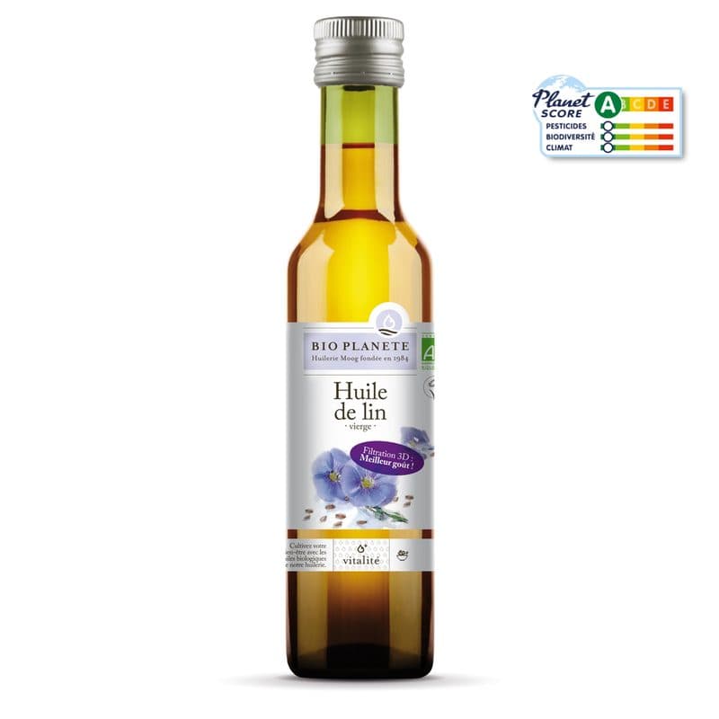Huile De Lin Vierge 3d (sans Amertume), BIO Planète, 25 cl*