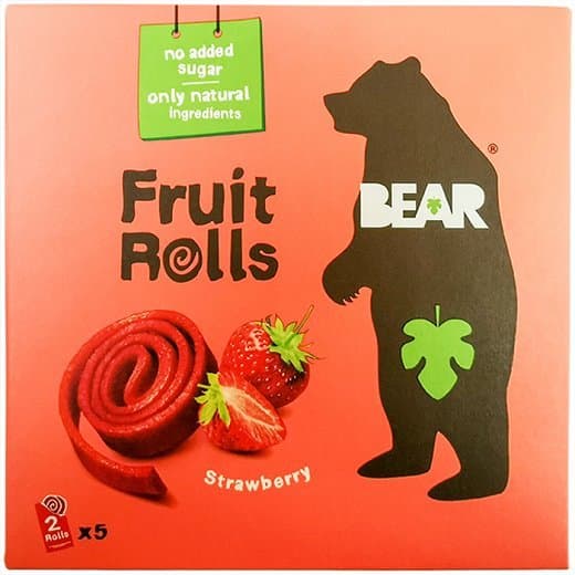 Erdbeerfruchtrollen, Bear, 5x20 g