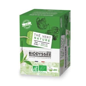 Thé Vert Nature De Ceylan, Biodyssée, 20pcs*