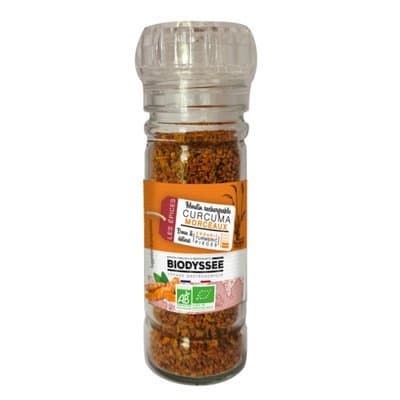 Moulin de curcuma en morceaux, Biodyssée, 35 g*