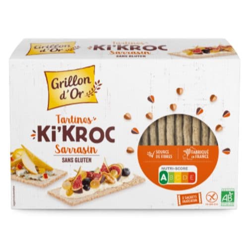 Tartine Ki'kroc Sarrasin Sans Gluten, Grillon D'or, 150 g*