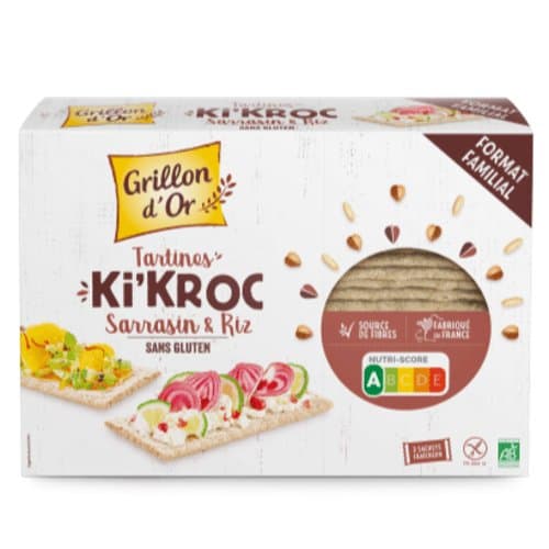 Kikroc Buchweizen und Reis Toastbrot glutenfrei, Grillon d'Or, 270 g*