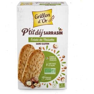 Biscuits Petit-Déjeuner Au Sarrasin Et Aux Noisettes Sans Gluten, Grillon D'or, 150 g*