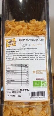 Natürliche Cornflakes Ohne Zuckerzusatz, Grillon D'or, 3 kg*