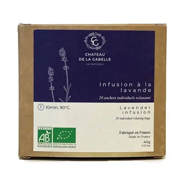 Infusion – Lavendelblüte, Château de la Gabelle, Schachtel mit 20 Beuteln