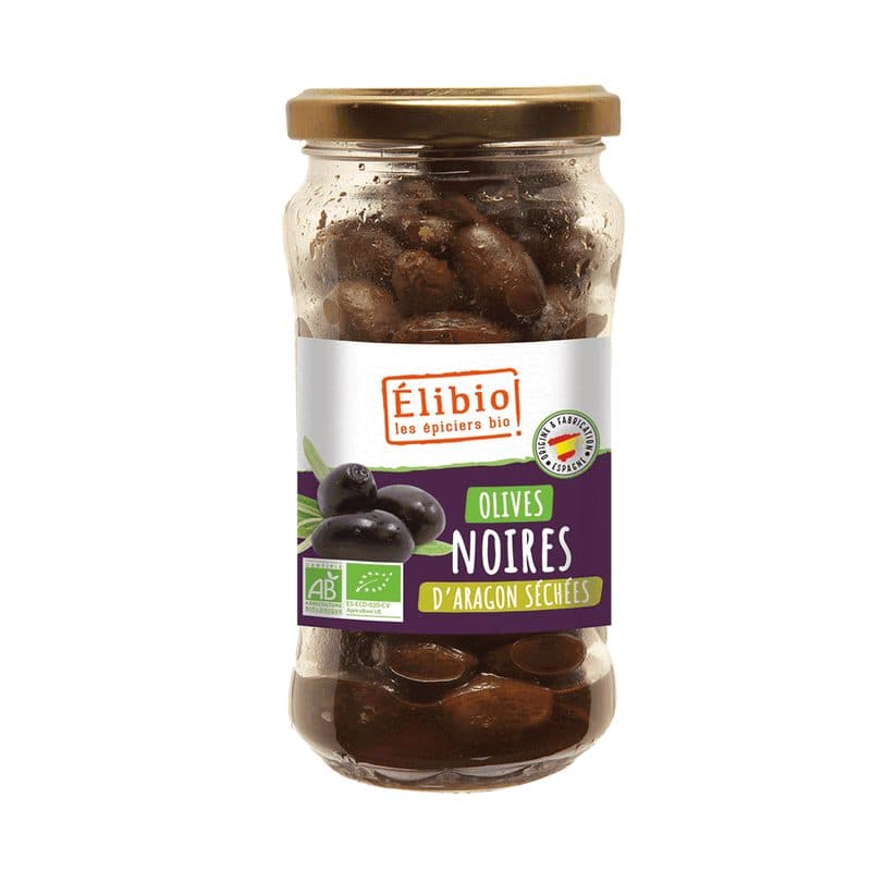 Olives Noires Séchées D'aragon, Elibio, 200 g*