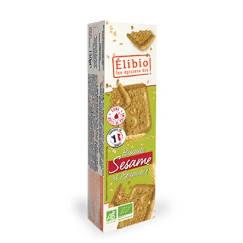 Biscuits Sésame Et Épeautre, Elibio, 150 g*