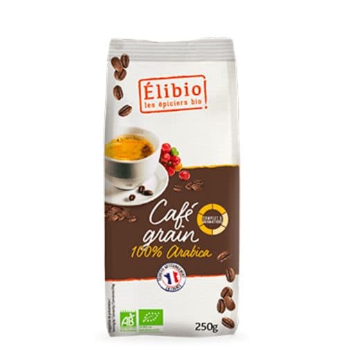Café 100% Arabica Torréfié En Grains, Elibio, 250 g*