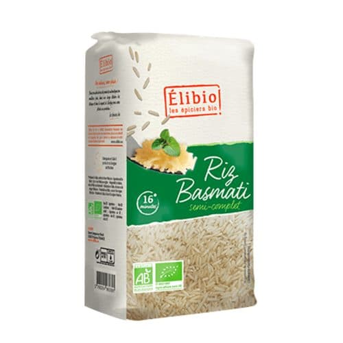 Riz Basmati Demi-Complet BIO, Elibio, 1 kg*