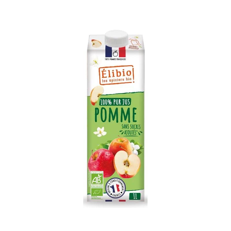 Jus De Pomme Tetra Sans Sucre Ajouté 1l , Elibio, 1l*