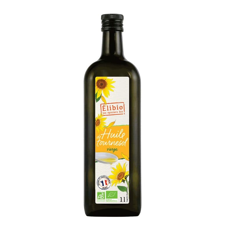 Huile Tournesol Vierge France, Elibio, 1l