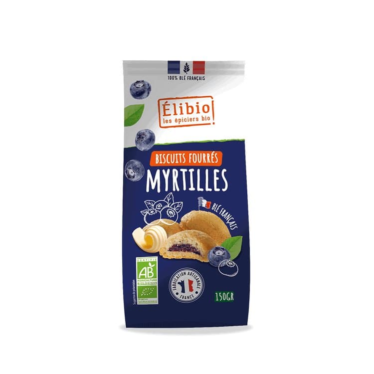 Kekse mit Heidelbeerfüllung, Elibio, 150 g*