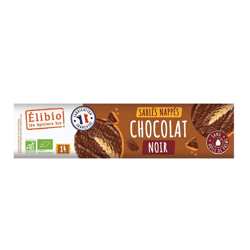 Sablés Chocolat Noir, Elibio, 160 g