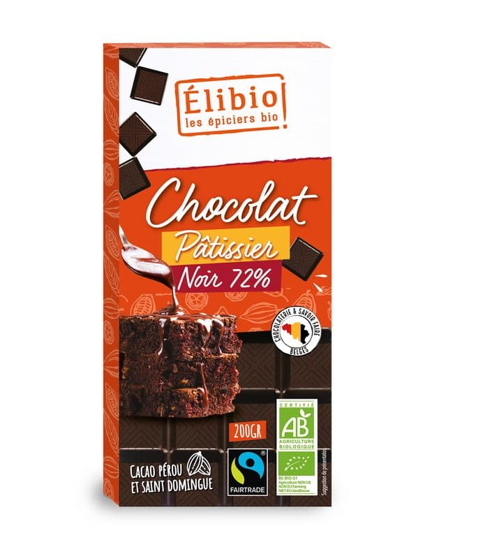 Chocolat Noir Dessert 56%, Elibio, 200 g