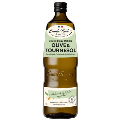 Huile de tournesol désodorisé et olive vierge extra bio, Emile Noël, 1l*