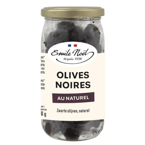 Olives noires au naturel bio, Emile Noël, 250 g*