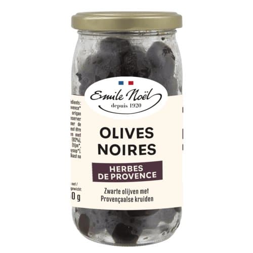 Olives noires herbes de Provence bio, Emile Noël, 250 g*