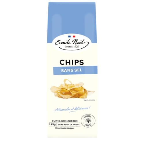Chips sans sel bio, Emile Noël, 115 g*
