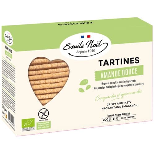 Tartines sans gluten amande bio, Emile Noël, 2×100 g*