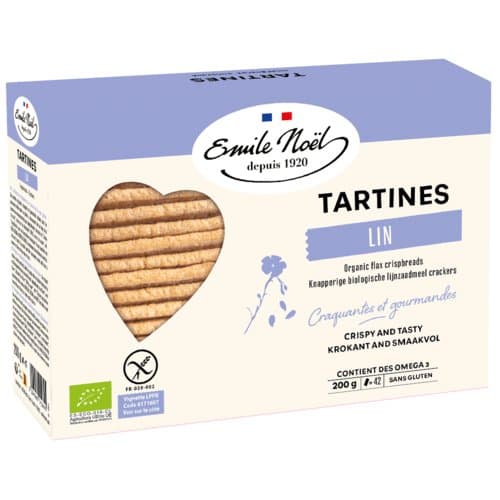 Tartines sans gluten lin bio, Emile Noël, 2×100 g*