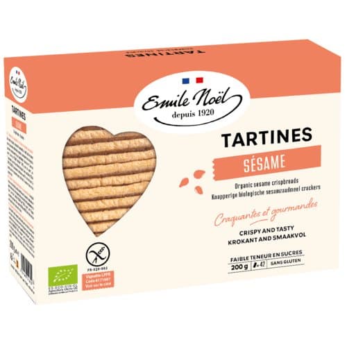 Tartines sans gluten sésame bio, Emile Noël, 2×100 g*