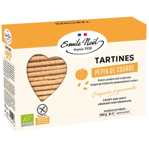 Tartines sans gluten courge bio, Emile Noël, 2×100 g*