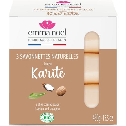 Savonnettes Karité BIO, Emma Noël, 3×150 g*