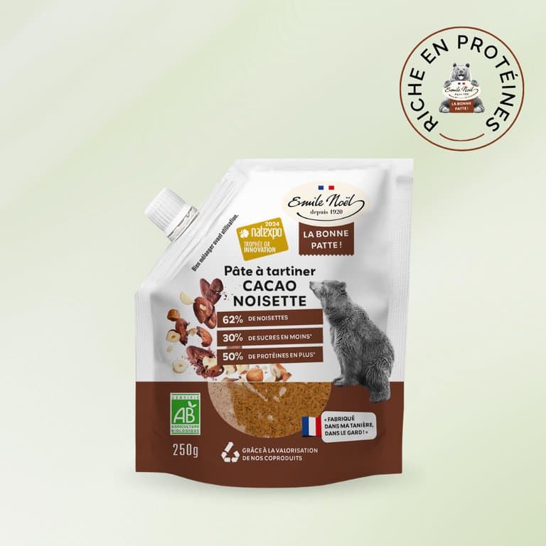 Pâte à tartiner cacao noisette bio, Emile Noël, 250 g*