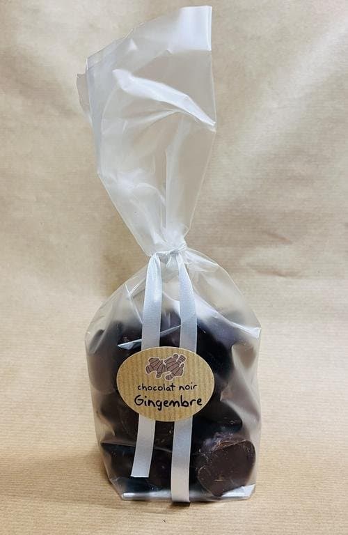 Häppchen mit kandiertem Ingwer, Façon Chocolat