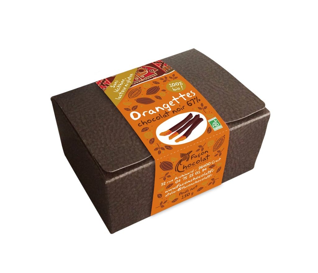 Orangetten-Ballotin, Façon Chocolat, 150 g