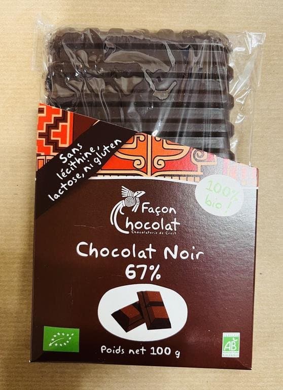 Tafel dunkle Schokolade 67 %, Façon Chocolat, 80 g