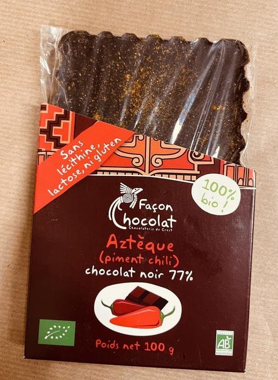 Tablette aztèque épices chili-piment, Façon Chocolat, 80 g