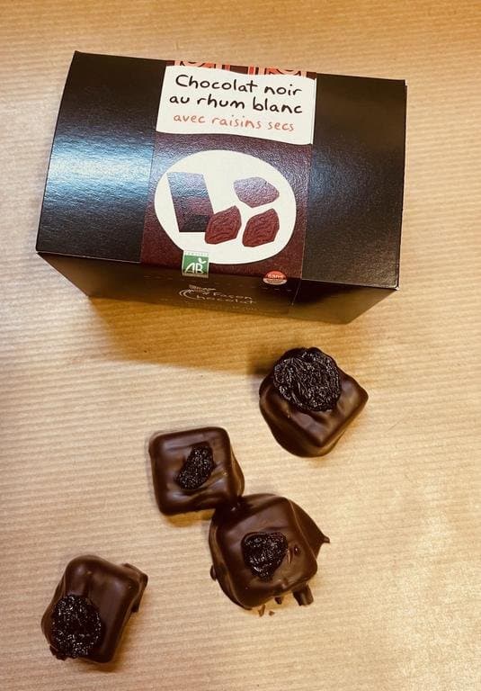 Dunkle Schokolade mit weissem Rum, Ballotin, Façon Chocolat, 150 g