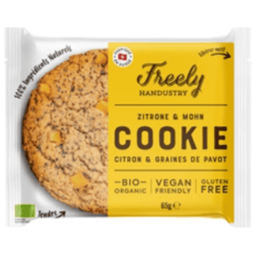 Cookie Au Citron & Graines De Pavot, Freely, 65 g