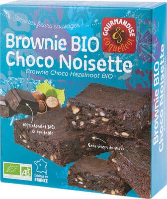 Brownies Chocolat Noisette Sans Gluten, Gourmandise & Coquelicot, 170 g*