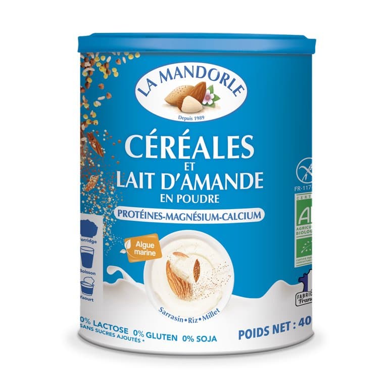 Céréales et lait d'amande, La Mandorle, 400 g*