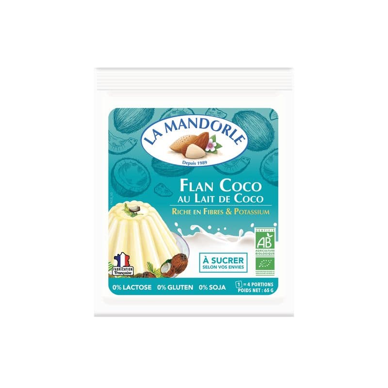 Flan Protéiné Au Lait De Coco, La Mandorle, 65 g*
