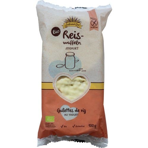 Galettes de riz avec enrobage de yogourt bio, Leib und Gut, 100 g*