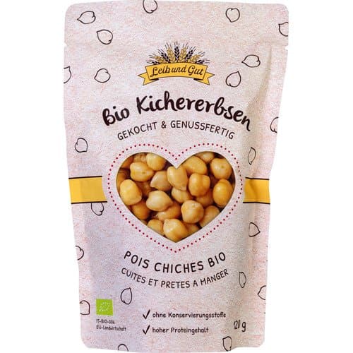 Pois chiches cuits bio, Leib und Gut, 120 g*